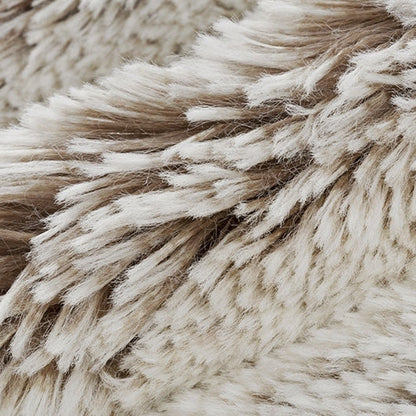 Luxe Cuddle Frosted Shaggy Cocoa/Snow 58"/60" Fabric per yard