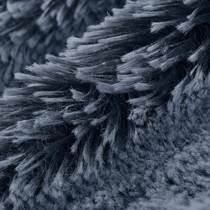 Luxe Cuddle Frosted Shaggy Navy/Bluebell 58"/60" Fabric per yard