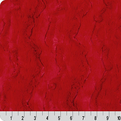 Luxe Cuddle Glacier Cardinal" 58" - 60" Fabric per yard