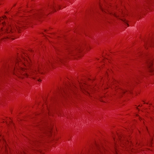 Luxe Cuddle Glacier Cardinal" 58" - 60" Fabric per yard