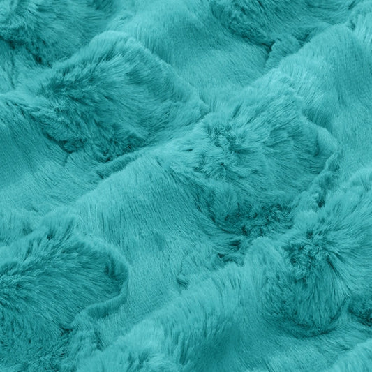 Luxe Cuddle Glacier Teal 58" - 60" Fabric per yard