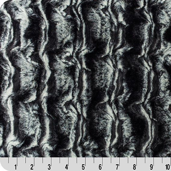 Ivory/Black Luxe Cuddle Lapin 58"/60" Fabric per yard