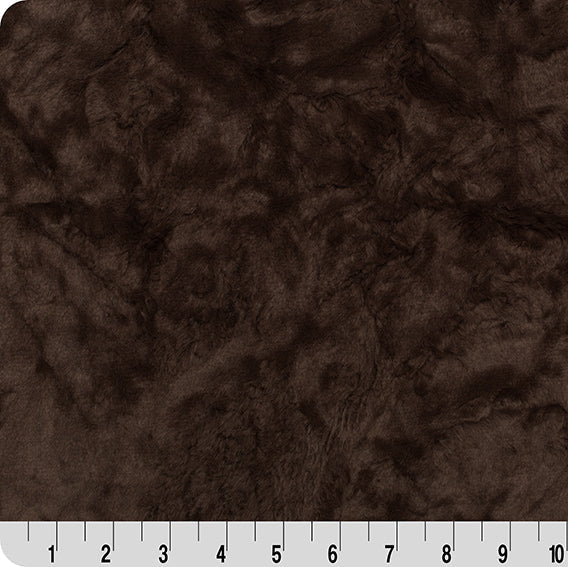 Luxe Cuddle Marble Chocolate 58" - 60" Fabric per yard