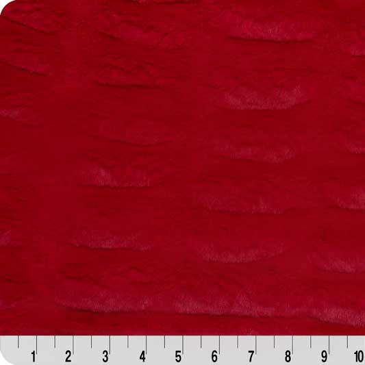 Luxe Cuddle Milan Cardinal  Fabric per yard