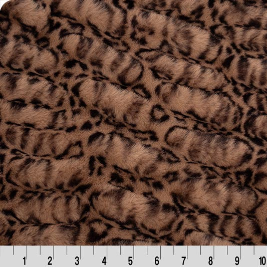 Swiss Chocolate Luxe Cuddle Milan Cheetah Fabric per yard