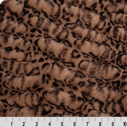 Swiss Chocolate Luxe Cuddle Milan Cheetah Fabric per yard