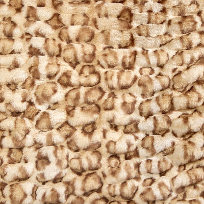 French Oak Luxe Cuddle Milan Clouded Leo Fabric per yard