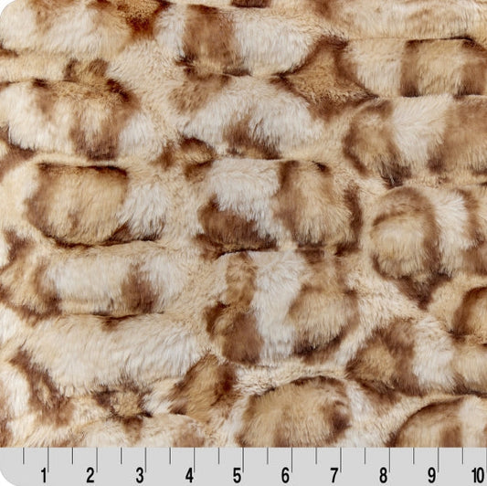 French Oak Luxe Cuddle Milan Clouded Leo Fabric per yard