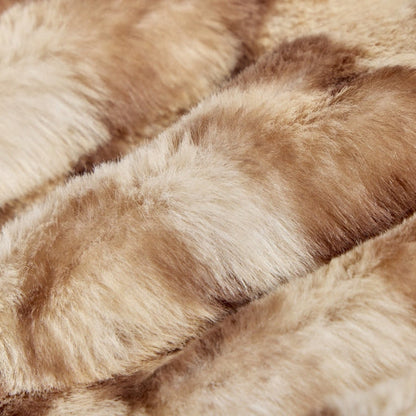 French Oak Luxe Cuddle Milan Clouded Leo Fabric per yard