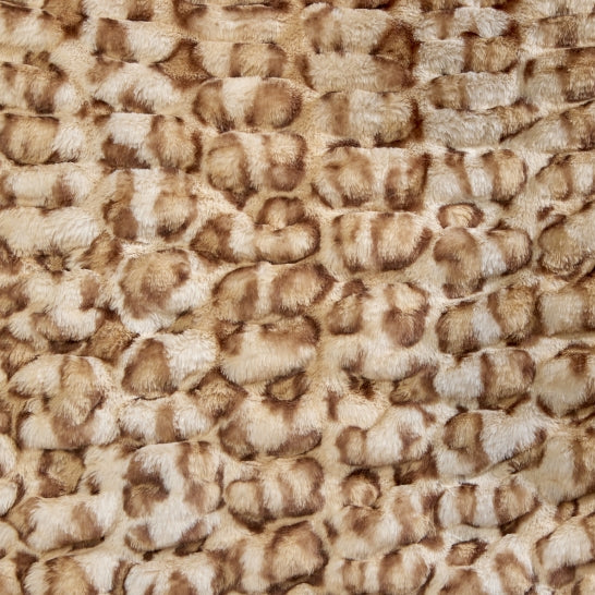 French Oak Luxe Cuddle Milan Clouded Leo Fabric per yard