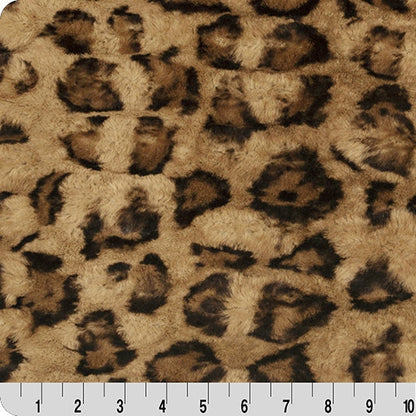 Luxe Cuddle Milan Clouded Leo Hazelnut 58" - 60" Fabric per yard