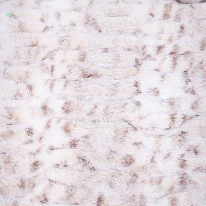 Natural Taupe Luxe Cuddle Milan Lynx Fabric per yard