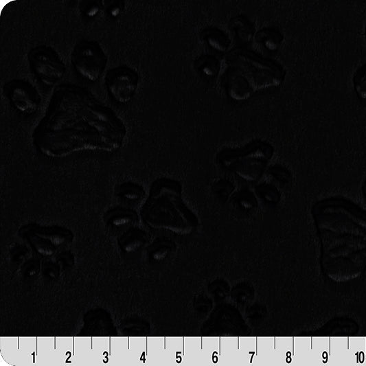 Luxe Cuddle Paws Black 58" - 60" Fabric per yard