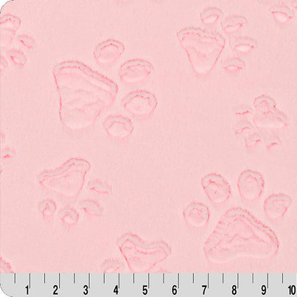 Luxe Cuddle Paws Blush 58" - 60" Fabric per yard
