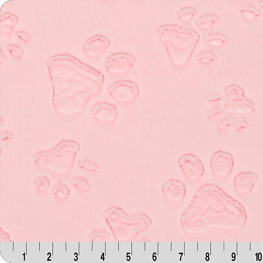 Luxe Cuddle Paws Blush 58" - 60" Fabric per yard