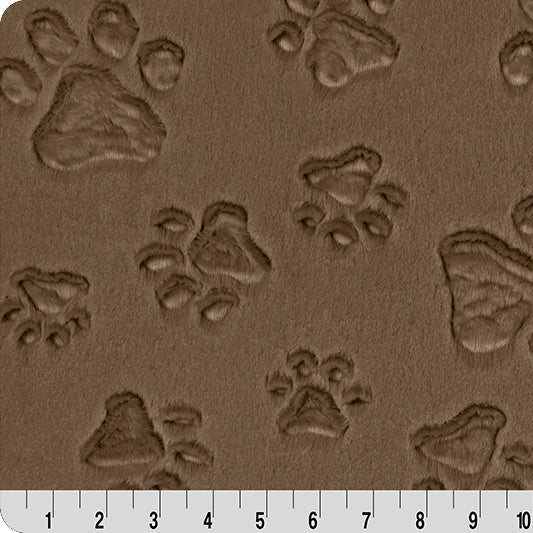 Luxe Cuddle Paws Truffle 58" - 60" Fabric per yard