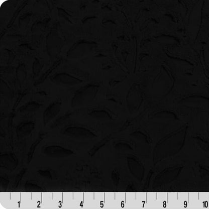 Luxe Cuddle Poppy Black" 58" - 60" Fabric per yard