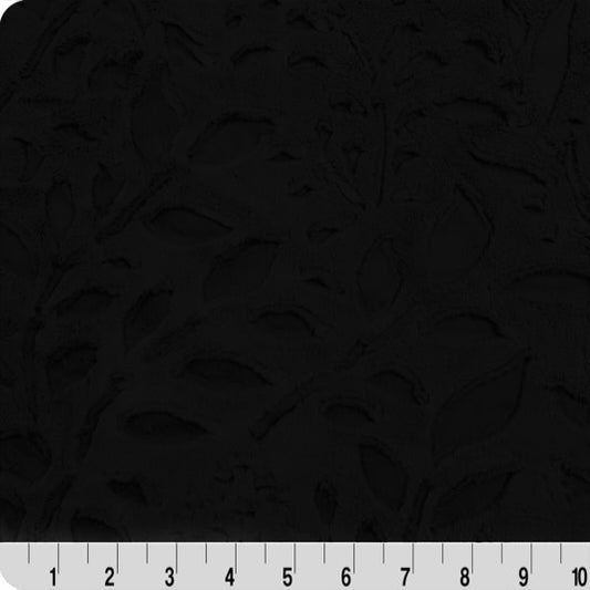 Luxe Cuddle Poppy Black" 58" - 60" Fabric per yard