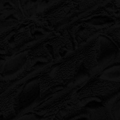 Luxe Cuddle Poppy Black" 58" - 60" Fabric per yard