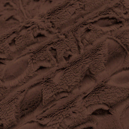 Luxe Cuddle Poppy Coffee 58" - 60" Fabric per yard
