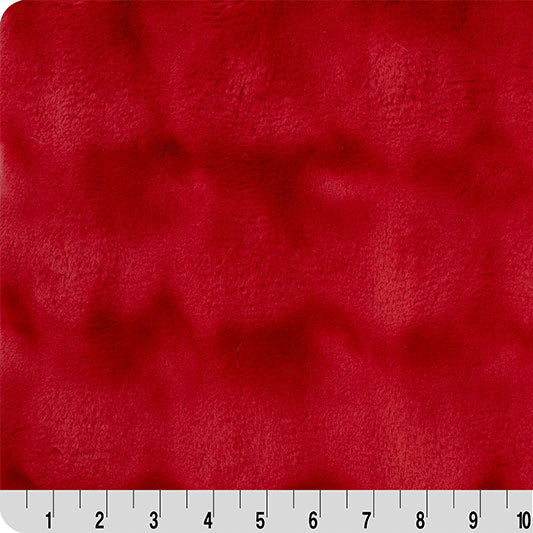 Luxe Cuddle Powderpuff Crimson 58" - 60" Fabric per yard