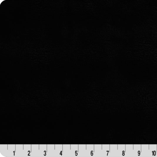 Luxe Cuddle Powderpuff Black 58" - 60" Fabric per yard