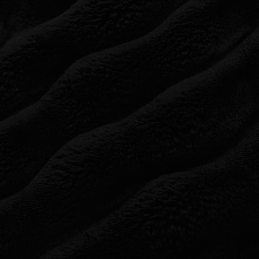 Luxe Cuddle Powderpuff Black 58" - 60" Fabric per yard