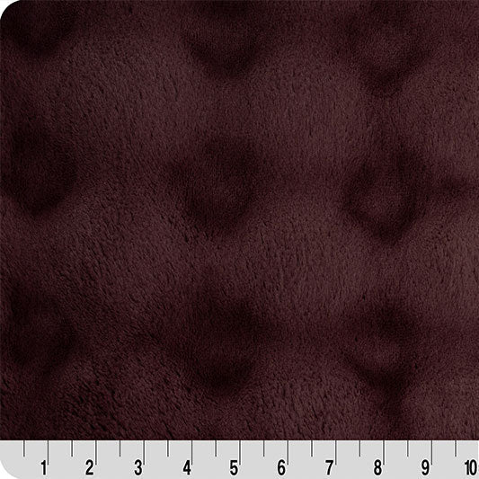 Luxe Cuddle Powderpuff Rum Raisin 58" - 60" Fabric per yard