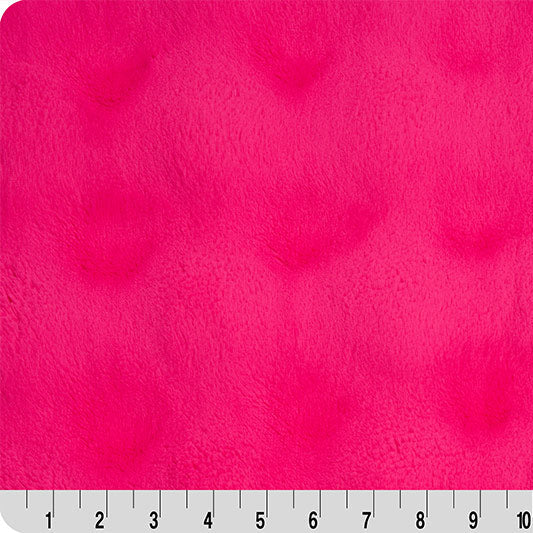 Luxe Cuddle Powderpuff Think Pink 58" - 60" Fabric per yard