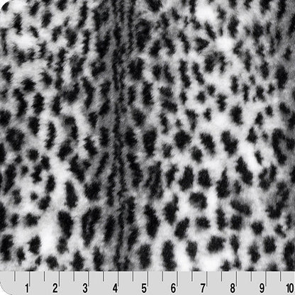 Snow/Black Luxe Cuddle Savanna 58"/60" Fabric per yard