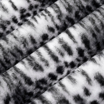 Snow/Black Luxe Cuddle Savanna 58"/60" Fabric per yard