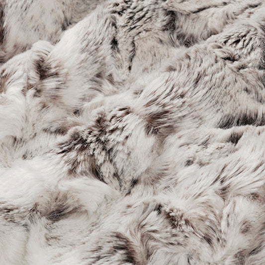 Luxe Cuddle Snowy Owl Pewter 58" - 60" Fabric per yard