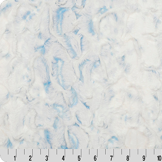 Luxe Cuddle Snowy Owl Sky 58" - 60" Fabric per yard