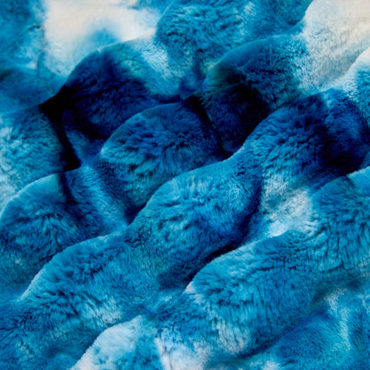 Luxe Cuddle Sorbet Powderpuff Dark Sea 58" - 60" Fabric per yard