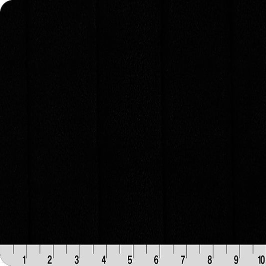Luxe Cuddle Sydney Black" 58" - 60" Fabric per yard