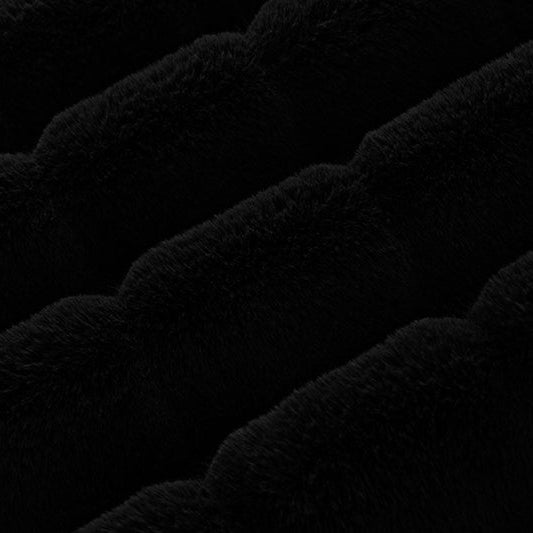 Luxe Cuddle Sydney Black" 58" - 60" Fabric per yard