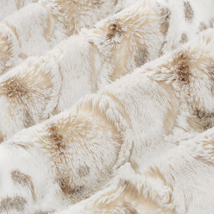 Luxe Cuddle Wild Lynx Ice Taupe 58" - 60" Fabric per yard