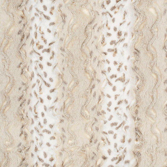 Luxe Cuddle Wild Lynx Ice Taupe 58" - 60" Fabric per yard