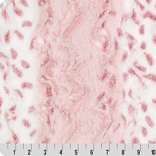 Luxe Cuddle Wild Lynx Wildrose 58" - 60" Fabric per yard