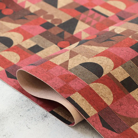 Mid-Century Modern Cork 1/2yd