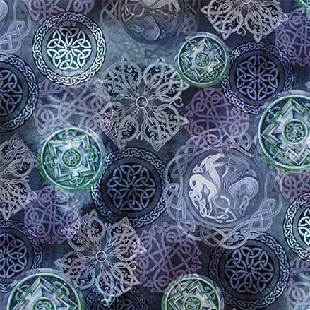 Midnite Elemental Magic Cotton 43"/44" Fabric Per Yard