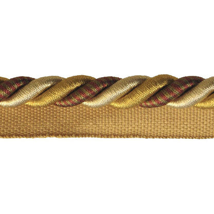 Milante Collection - 3/8" CORD WITH LIP (50 Yard Roll) - BC-1023-10/18 Gold and Rust