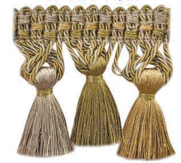 Milante Collection - 4" Tassel Fringe (25 Yard Roll) - BF-1479-36/81 Olive and Chestnut