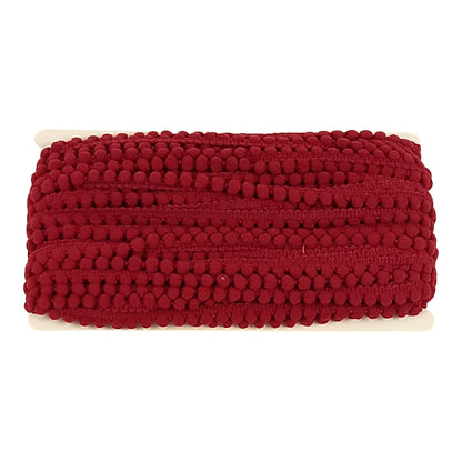 Mini Pom Pom Collection - 1/4" width X 25 Yard Roll in Burgundy