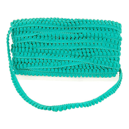 Mini Pom Pom Collection - 1/4" width X 25-Yard Roll in Turquoise