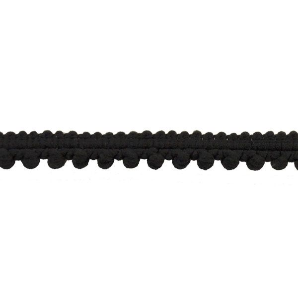 Mini Pom Pom Collection - 1/4" width X 25 Yards in Black