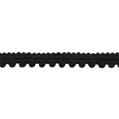 Mini Pom Pom Collection - 1/4" width X 25 Yards in Black