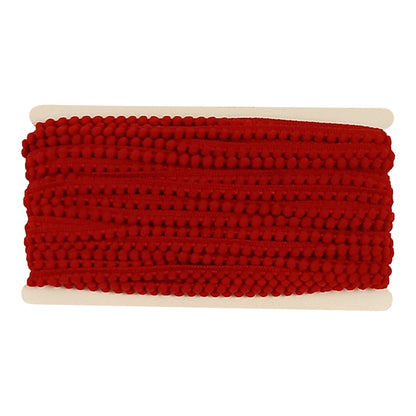 Mini Pom Pom Collection - 3/16" width (25 Yard Roll) - BP-100-22 Red