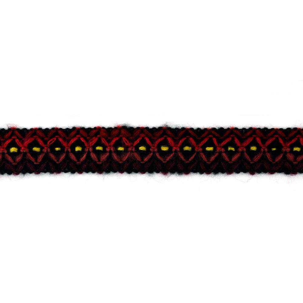 Mohair Woven Braid -1 1/4" Width (15 Yard Roll) - BR-749-02 Black