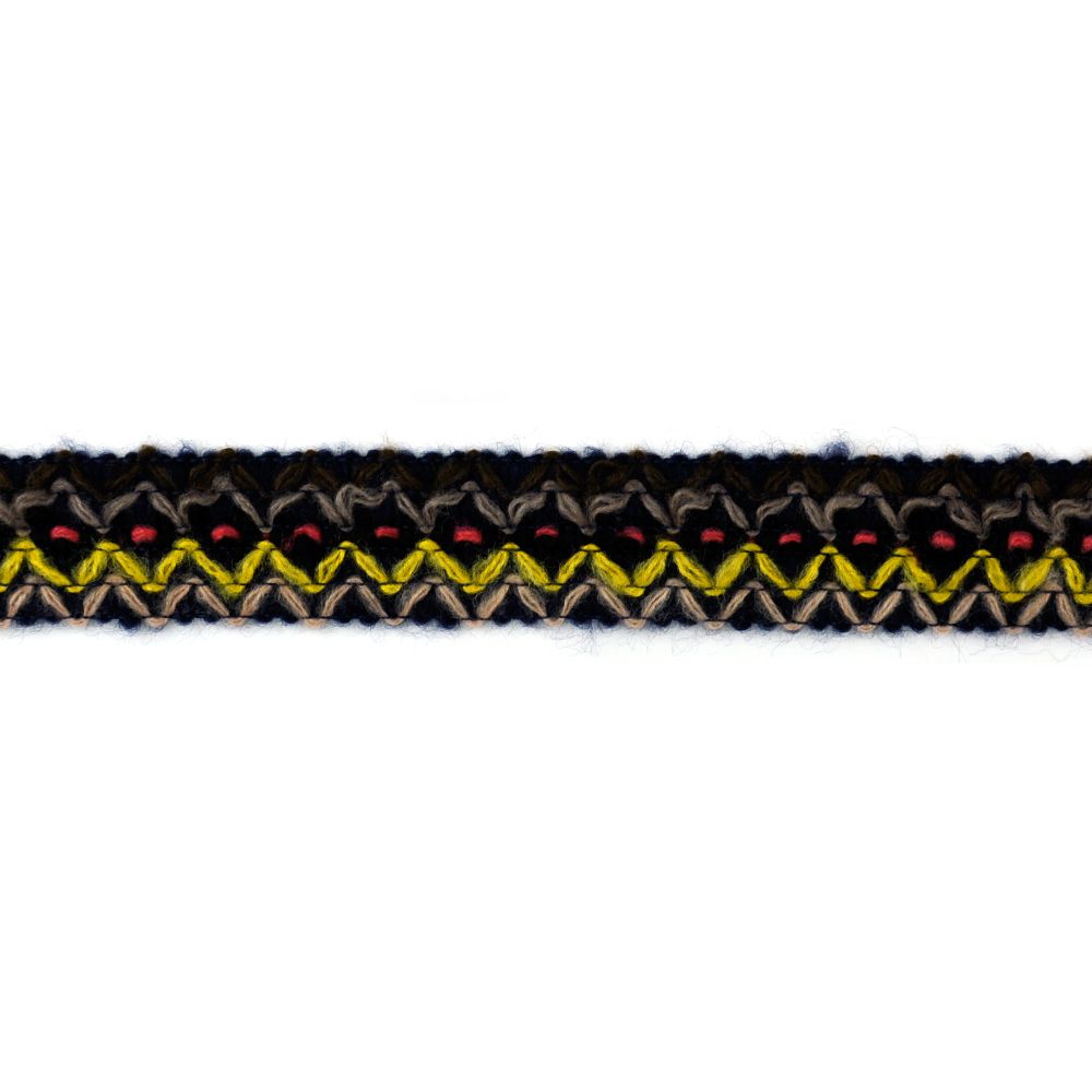 Mohair Woven Braid -1 1/4" Width (15 Yard Roll) - BR-749-05 Navy Blue